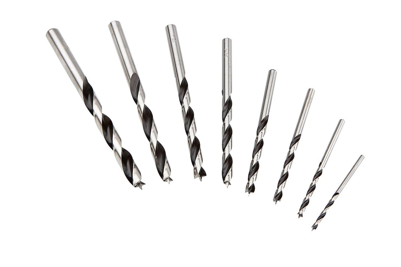 Fisch Brad Point Drill Bit Set 8Piece Chrome Vanadium Wood Drill Bits Sizes from 3mm to 10mm FSF134893