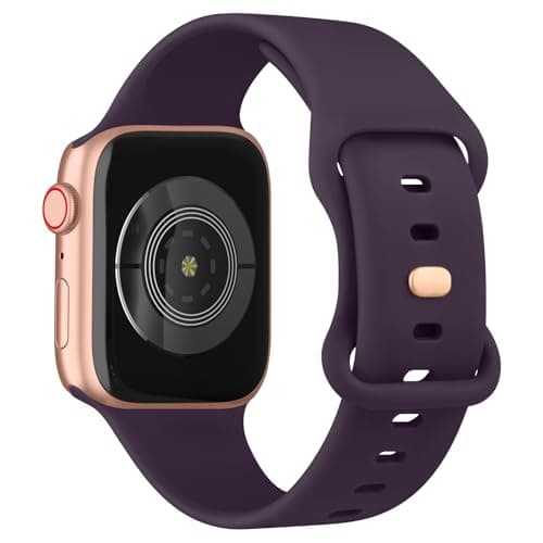 Tobfit Watch Strap Compatible with Apple Watch Series 8 7 6 5 4 3 2 1 SE 38 mm 42mm 40mm 44mm(Watch Not Included), Smartwatch band for Men Women, Strap for iWatch 8 7 6 5 4 3 2 1 (38mm, Dark Cherry)