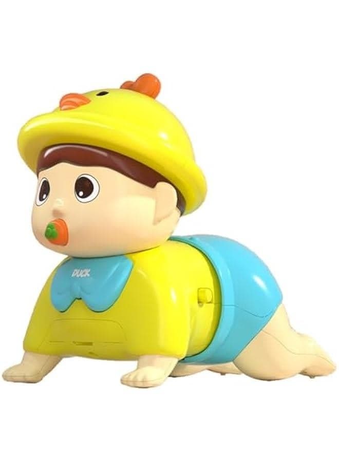Baby Crawling Toy, Crawling Baby Toy Crawling Boy Toy Funny Electric Kids Crawling Toy Baby Head-up Exercises Toy Enlightenment Crawling Doll with Music and Lights for Toddlers, Boys, Girls