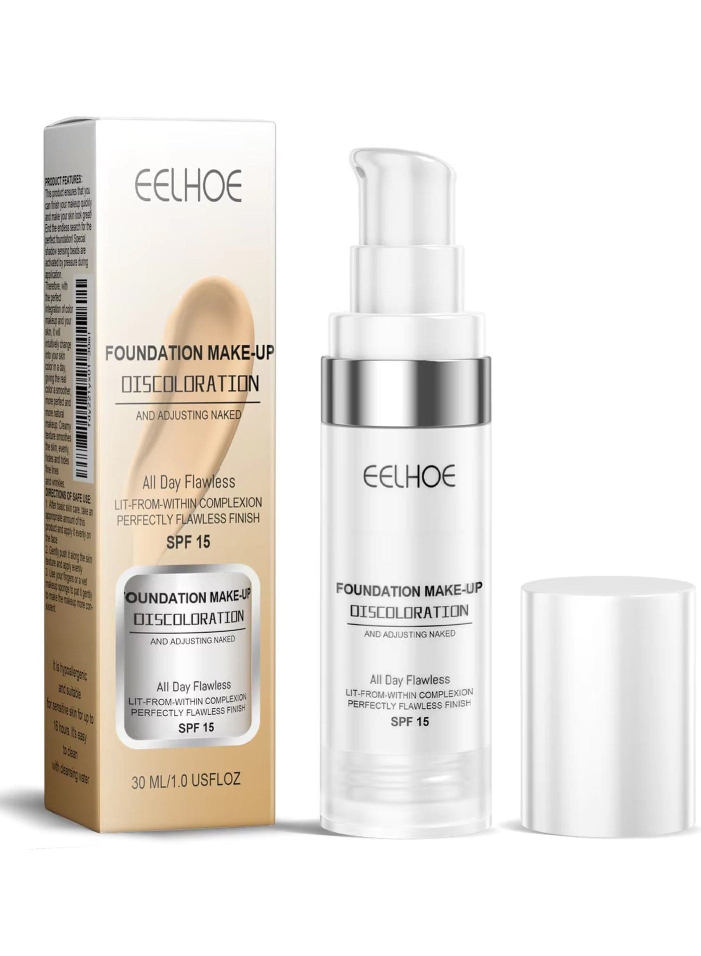 EELHOE Color Changing Lifting Concealer Full Coverage Private Label Makeup Face Cosmetics Liquid Foundation Makeup Discoloration