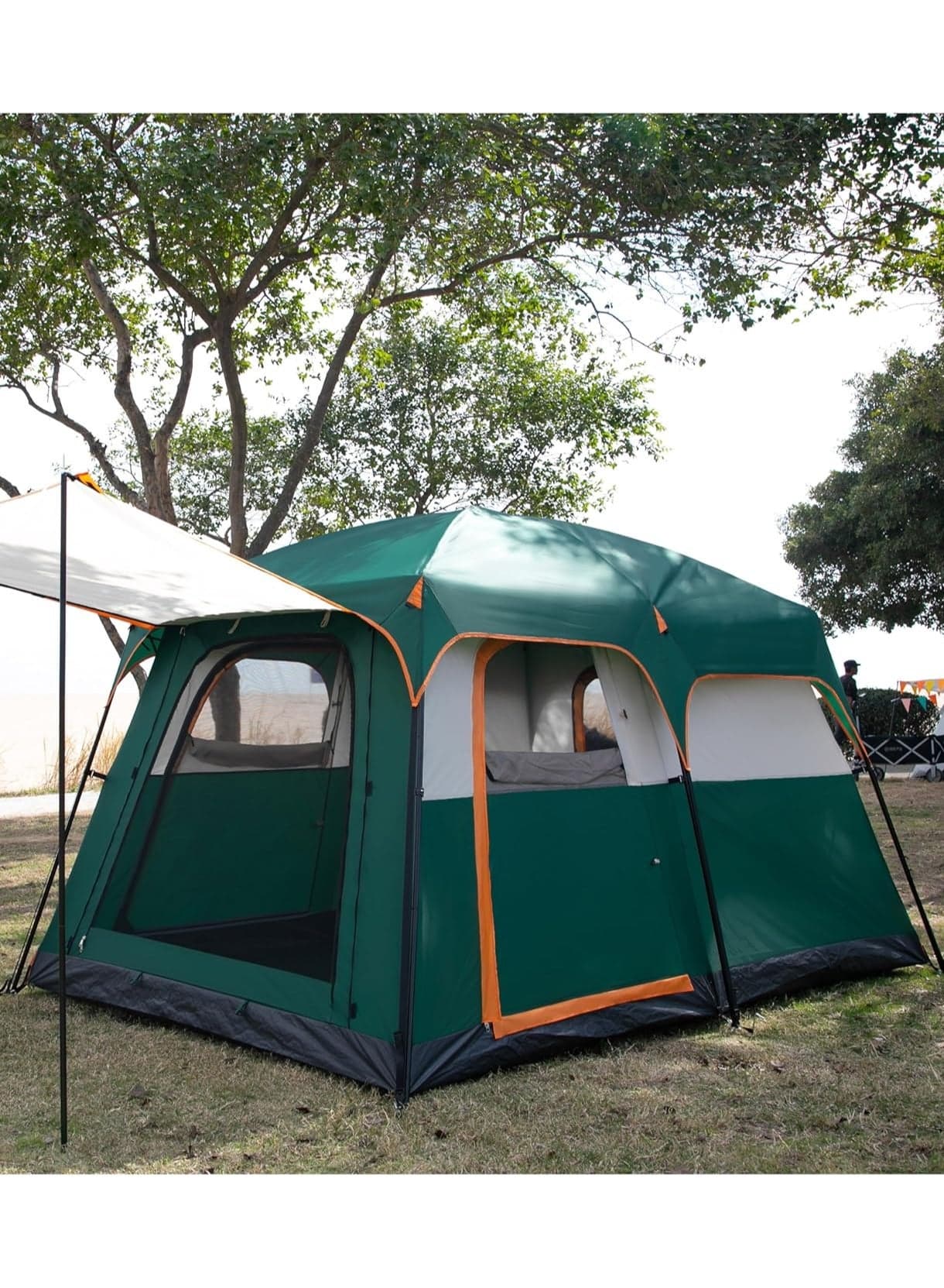 Camping Equipment Outdoor Two-bedroom Single Multi-person Double Deck Camping Tent Wind and Water Resistance Outdoor Play Tent
