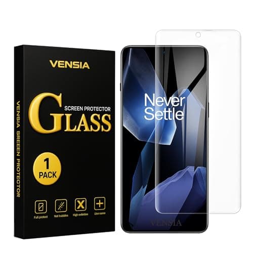 VENSIA® - For Oneplus 13 Screen Protector, High Clarity, 9H Hardness, Anti-Scratch, Hd Clear, Full Coverage, Fingerprint Working Curved Uv Tempered Glass For - OnePlus 13