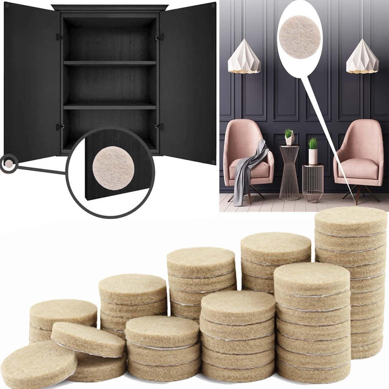 DIY Crafts 75 Pcs, 2 INCH Beige, Felt Furniture Pads Floor Protector Chair Felts Pads for Furniture Feet Wood FloorsBest Furniture Pads for Hardwood Floors Protect Your Hard Floors (75, 2 INCH)