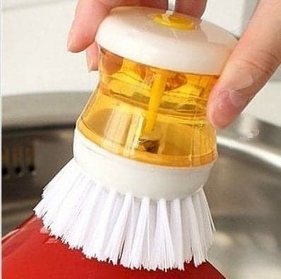 3pcs washbasin Cleaning Brush with Liquid soap Dispenser