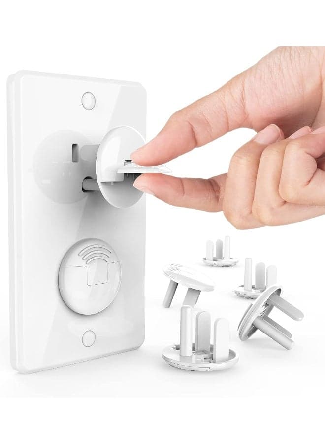 HEELALBABY Outlet Covers Baby Proofing with Hidden Handle (32 Pack) Child Proof Outlet Plug Covers 3-Prong Baby Proofing Electrical Outlet Cover Safety Power Outlet Protector Child Socket Cap