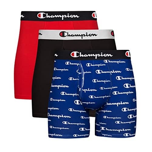 Champion Men's Everyday Cotton Stretch Boxer Briefs- 3 Pack