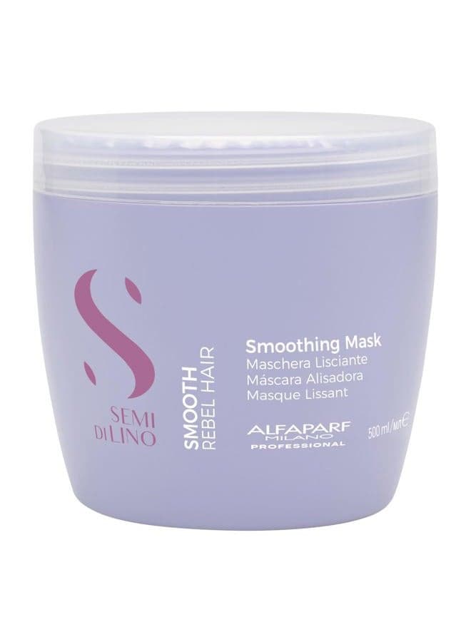 Alfaparf Milano Semi di Lino Smooth Mask for Frizzy and Rebel Hair - Intensive Detangling Hair Treatment - Controls Frizz - Straightens and Hydrates Unruly Hair, 16.9 fl. oz.