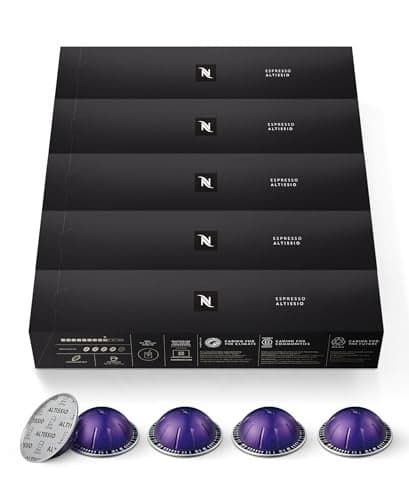 Nespresso Capsules Vertuo Altissio Medium Roast Espresso Coffee 50 Count Espresso Pods Brews 135oz