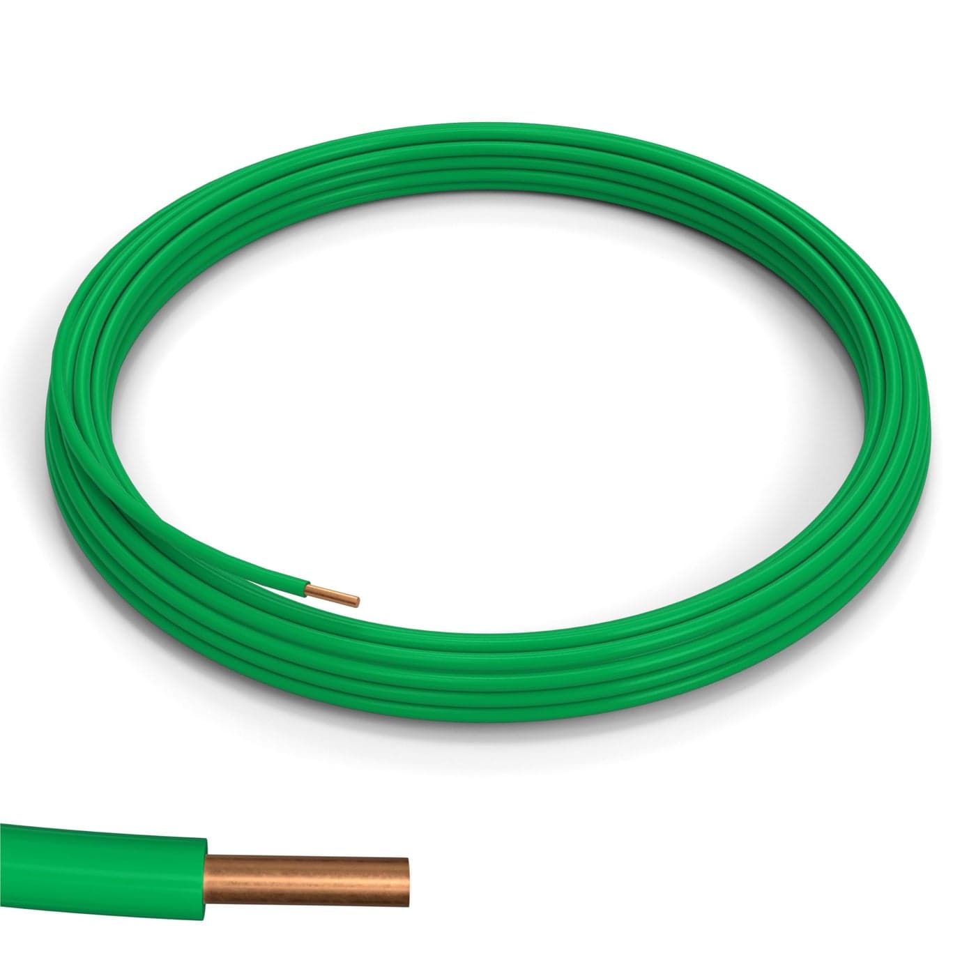 THE CIMPLE CO 10 Foot - 10 AWG Solid Copper Wire - 10 Gauge Green Ground Wire - 10 AWG THHN Wire - 10 FT Insulated Grounding Wire - THHN/THWN Solid Wire - Industrial Wire - 10 Feet (3 Meters), Green