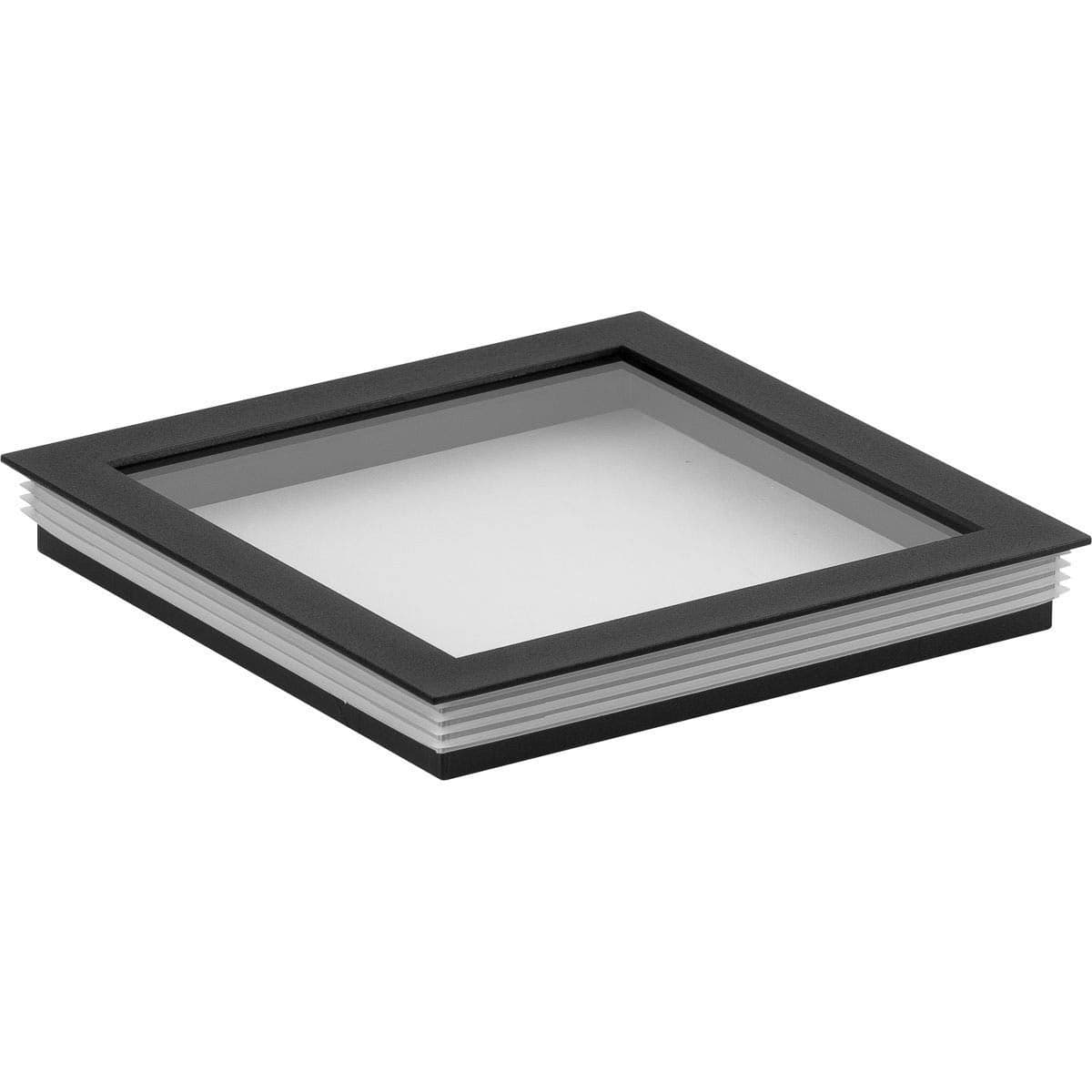 Progress Lighting Cylinder Lens 6 Inch Square Top Cover Lens for LED Cylinder Black Finish with Clear Glass Indoor P860047031 Black