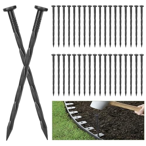 100Pack Plastic Landscape Edging Spikes 8 Inch Spiral Landscape Anchoring SpikesLandscape Spikes for Garden Lawn Yard Paver Edging Weed Barrier Artificial Turf More