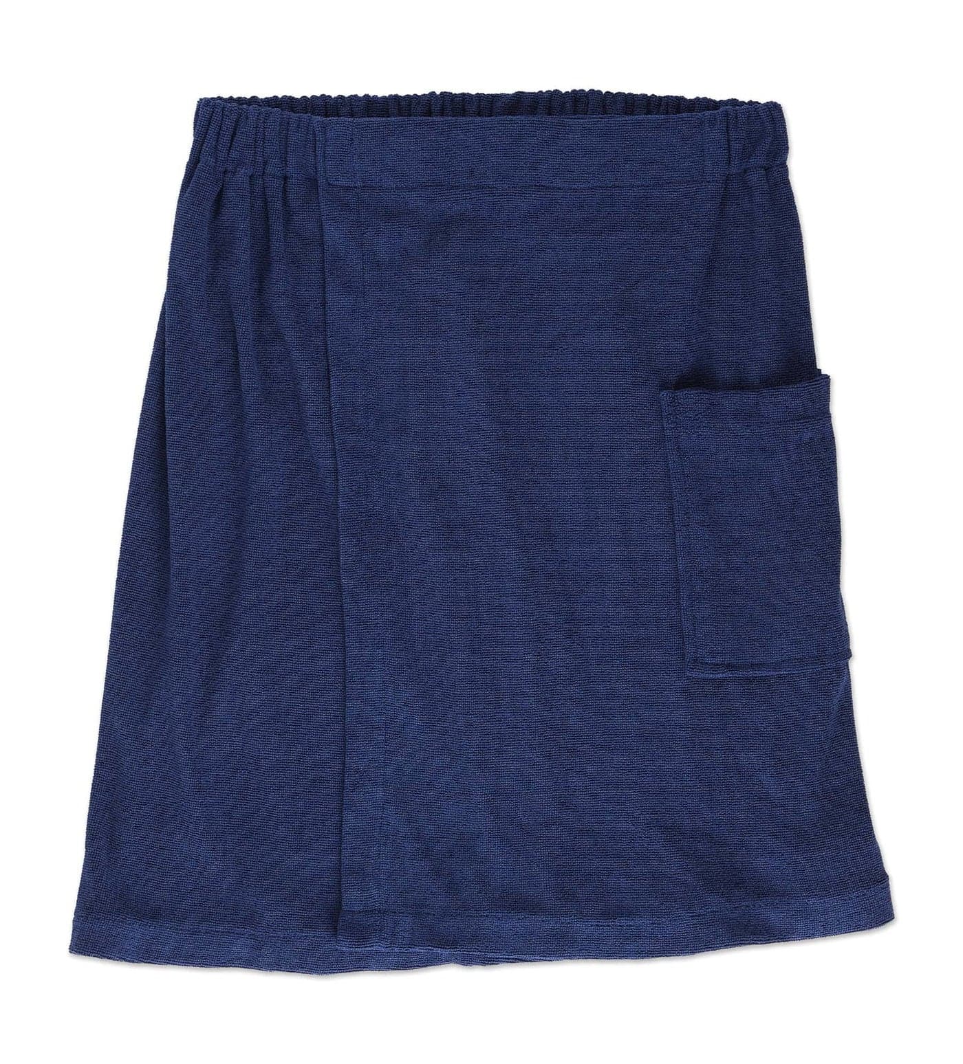 DII Mens Terry Shower Wrap Collection Adjustable with Velcro and Pocket 54x20 Nautical Blue