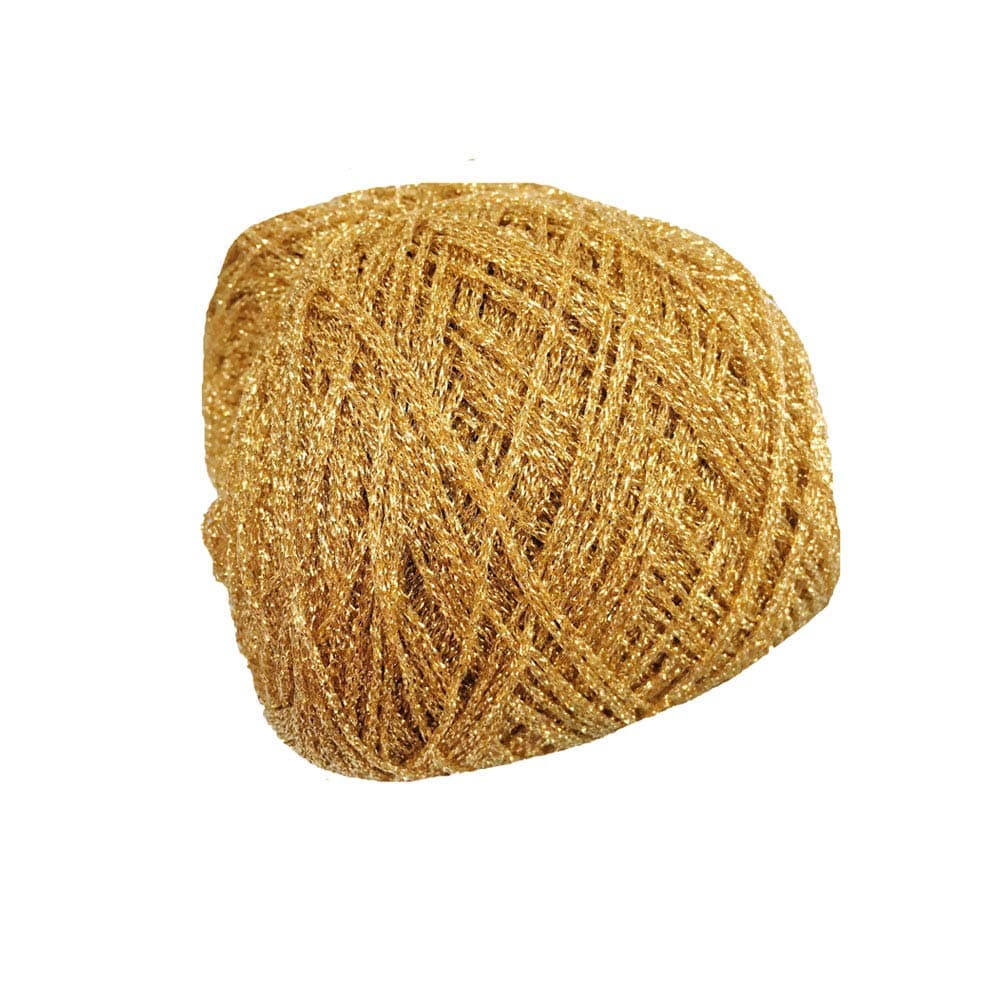 Clisil Gold Lurex Yarn 860yd 352oz Shining Glitter Sparkle Metal Yarn for DIY Fancy Crochet Knitting Sweater Scarf Accessories