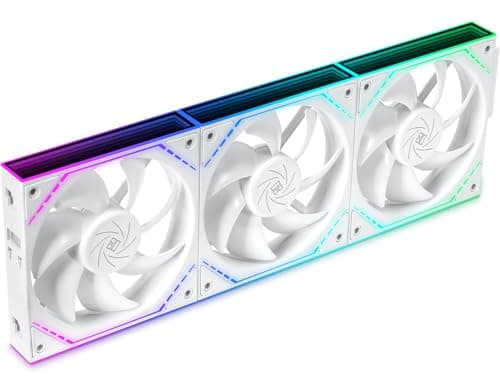 Thermalright TL-M12QW X3 120mm PC Case Cooling Fans, Daisy-Chain | 2000RPM | ARGB | Dual Infinity Mirrors Lighting for Gaming Build(3-Pack)