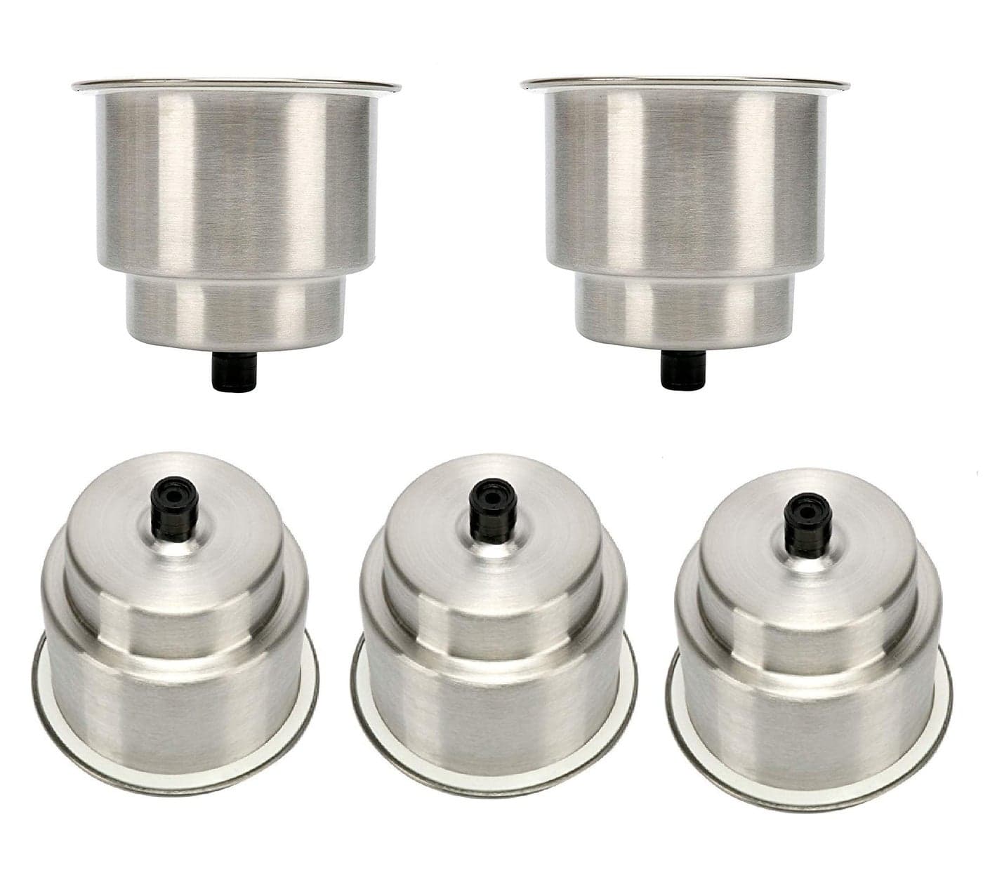 Amarinemade 5pcs Stainless Steel Cup Drink Holder with Drain Marine Boat Rv Camper