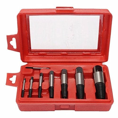 Screw Extractor Set Damaged Nut Screw Extractor Bolt Stud Remover Screwdriver Tool Kit Red 8 Pieces