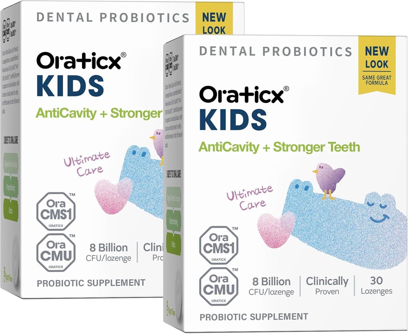 Kids Dental Probiotics for AntiCavity Healthy Teeth and Gums 8 Billion CFU Probiotics for Oral Health Yogurt Flavor 2Pack