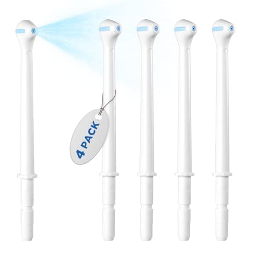 Oralphi Replacement Heads for Waterpik, Gentle Mist Tech for Sensitive Gums, Replacement Tips for Waterpik Water Flosser, 70° Wide Spray for Efficient Deep Cleaning(4 Mist Tips)
