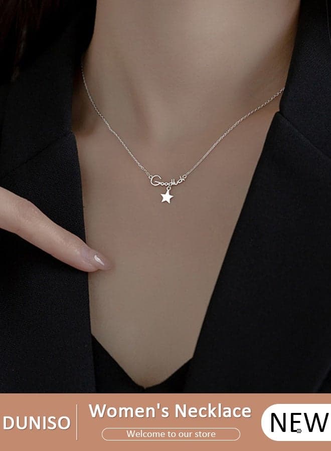 925 Pure Silver Necklace, Fashion Dainty Necklace, Jewelry Hypoallergenic Necklace, Ideal Gift for Women, Girls, Valentines, Mother's Day, Birthday Gifts