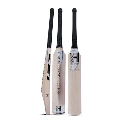 Heega Mongoose Kashmir Willow Cricket Bat | Grade 2 | Free Bat Cover | Shorter Blade Longer Handle - (Short Handle 33.5 in)