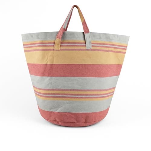 Värde Laundry Bag with Handle Pack of 1 | Foldable Clothes Laundry Bag | Also Works as Carry Bag | Lightweight & Durable | Perfect for College, Travel, and Daily Use | Kerala Sea Pink