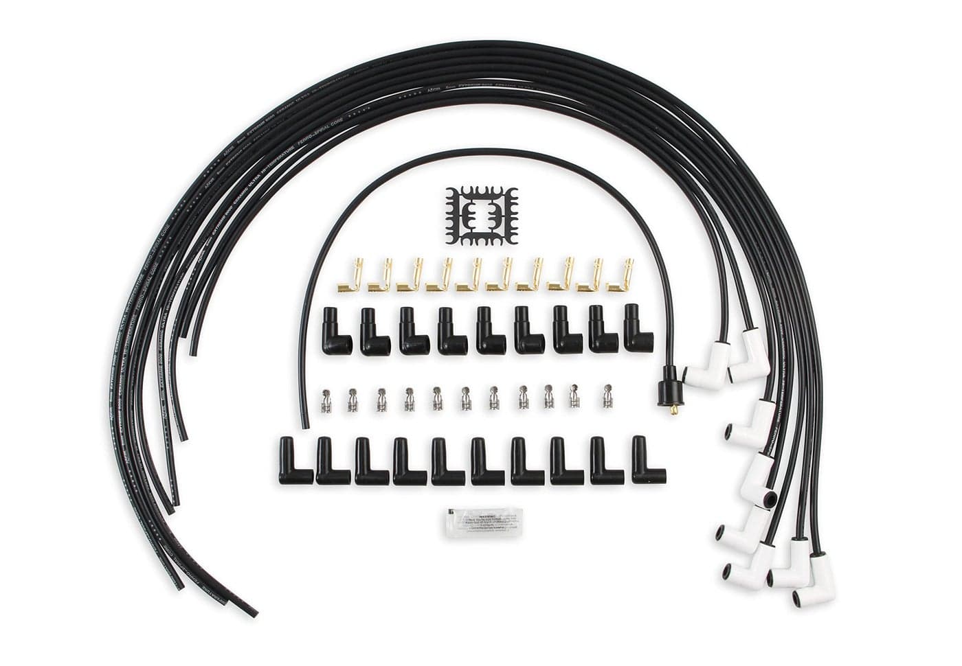 ACCEL 9001C Extreme 9000 Spark Plug Wire Set Universal 90 Degree White Ceramic Boots