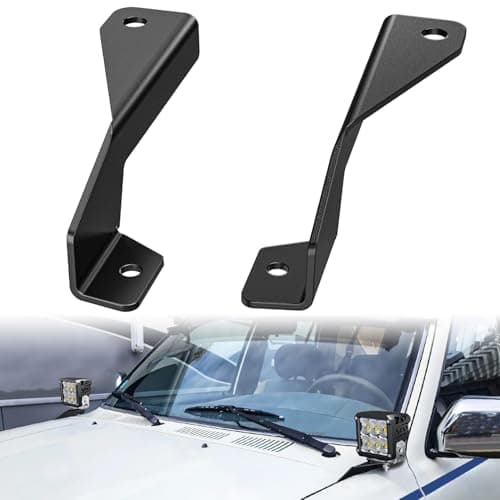 Nilight Ditch Light Brackets Hood Hinges Mount Bracket Kit for Auxiliary Offroad LED Pods Work Lighting Compatible with Toyota 4Runner 1989 1990 1991 1992 1993 1994 1995 3rd Gen Pickup
