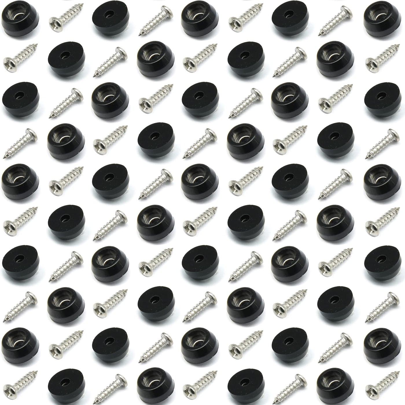 Cutting Board Feet with Stainless Screws Black Round Non Slip Rubber Feet for Cutting Board Furnitrue Electronics 100 Pack