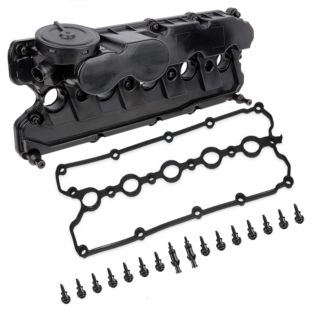 07K103469L Engine Valve Cover Assembly Replacement for 20052014 VW Jetta Beetle Golf Passat Rabbit 25L 264907 917064 07K103469D 07K103469F Koomaha