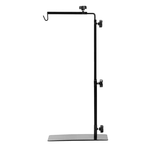 Simple Deluxe Reptile Lamp Stand, Adjustable 15"-36" Floor Light Holder Stand Metal Bracket for Reptile Glass Terrarium Heating Light, L: 36.6 x 14.6 inch, Black