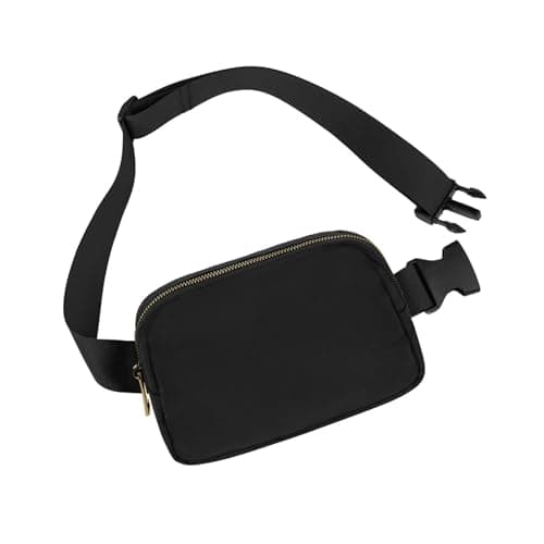 NEOUTH Waist Belt Bag Fashion Fanny Women and Men Gift Waist Pack with Adjustable Strap for Travel Running Hiking Walking Black