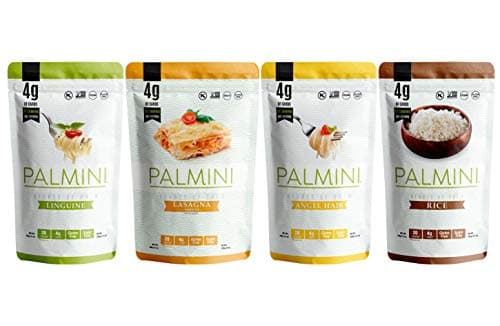 NEW Palmini Pouch VARIETY PACK Linguine Angel Hair Lasagna Rice 4g of Carbs As Seen On Shark Tank Gluten Free 12 Ounce Pack of 4