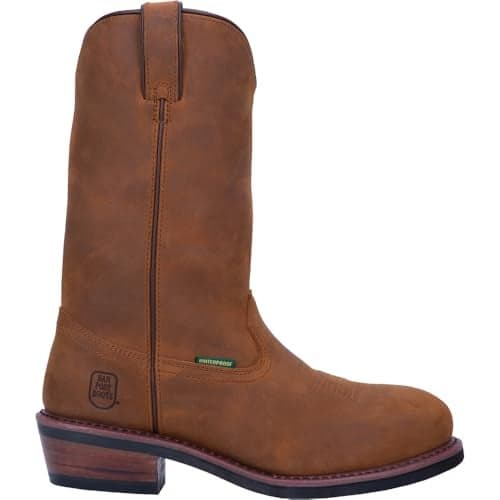 Dan Post Mens Albuquerque 12" Waterproof Composite Toe Work Casual Boots, Tan Distressed, 10 US