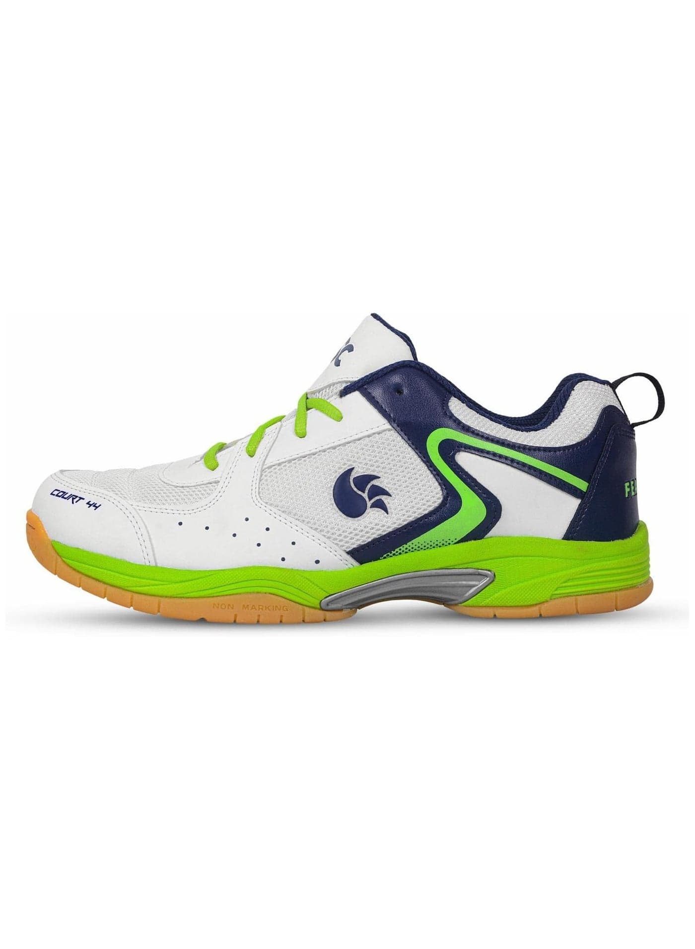 Court 44 Badminton Shoes | 8 UK / 9 US / 42 EU | For Men and Boys | With Natural Crape Rubber Non Marking Outsole