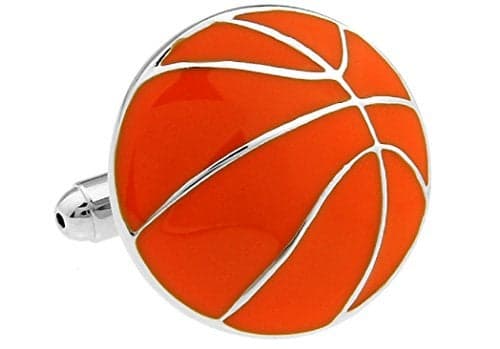 MRCUFF Basketball Pair Cufflinks in a Presentation Gift Box & Polishing Cloth