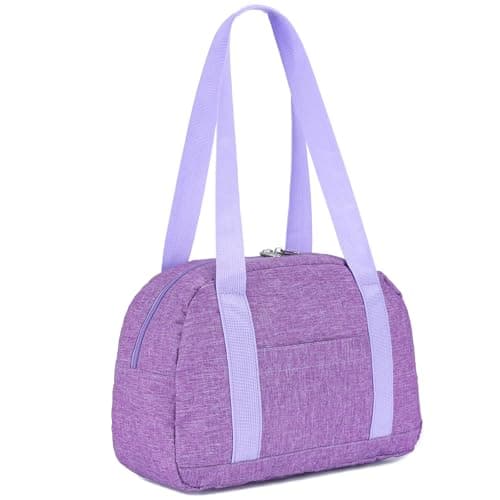 Mini Gym Bag for Women Girls, 12 inch Small Gym Tote, Lightweight Small Carry On Duffle Bag for Travel Sports (Light Purple)