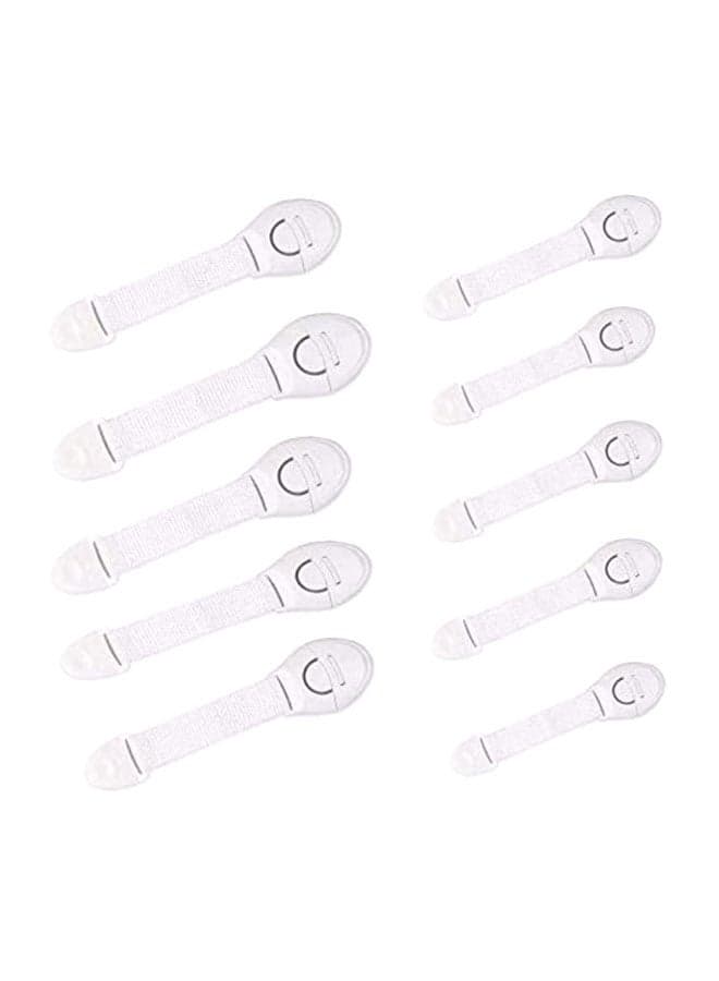 10-Piece Children Locking Doors Safety Durable Locks Set With Buckle Design