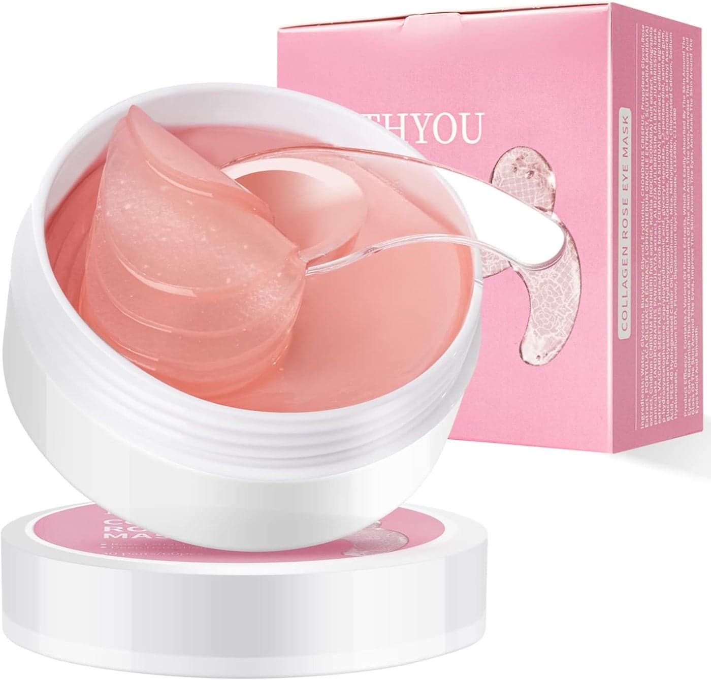 Rose Under Eye Mask Collagen Under Eye Patches For Puffy Eyes Bags Dark Circles and Wrinkles Look Younger and Less Tired Revitalize and Moisturize Your Skin 30 Pairs