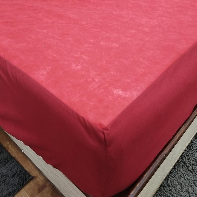 Premium 100 Percent Waterproof Mattress Protector with Elastic Non-Woven | Hypoallergenic Mattress Cover Soft Elastic Bed Protector for King Size Bed 78x72 Inch Fit On 10 Inch 6.5X6 Feet, Maroon