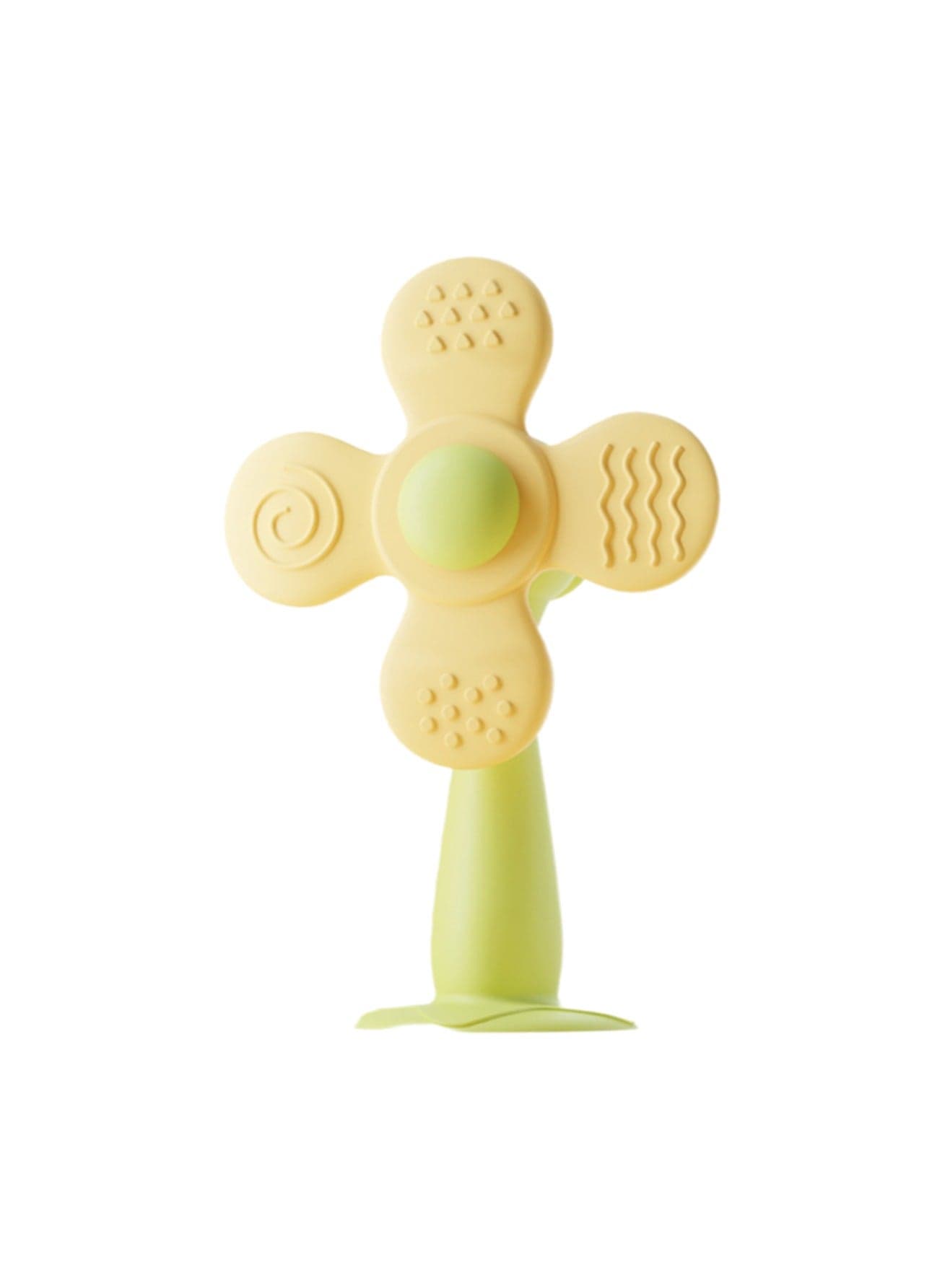 Green Flower Windmill Teether Teething Soothing Toy Baby Teething Toy Silicone Does Not Contain Bpa Suitable For Infants Boys Girls