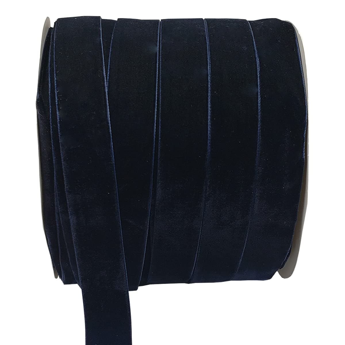 10 Yards Velvet Ribbon Spool Navy 1