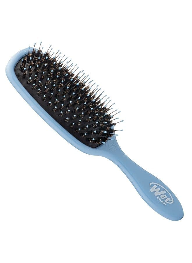 Shine Enhancer Paddle Brush, Sky - Hair Detangler Brush with Ultra Soft Bristles, Infused With Natural Argan Oil, Shiny Detangle & Smooth Hair, Wet or Dry, For All Hair Types