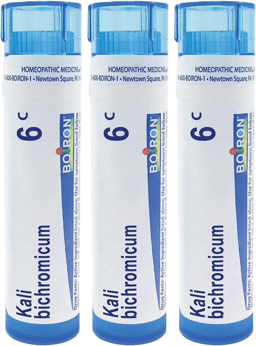 Boiron Kali Bichromicum 6c Homeopathic Medicine for Colds with Thick Nasal Discharge - Pack of 3 (240 Pellets)