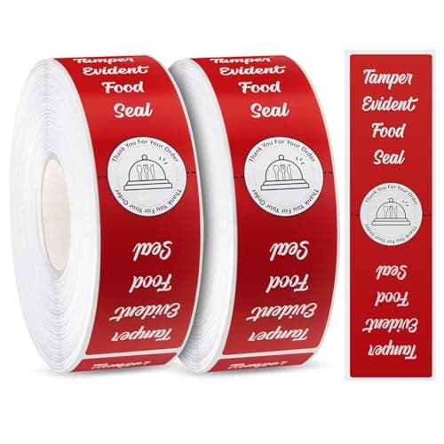 Trandraft 1000 Pieces Tamper Evident Stickers for Food Delivery 1.5 x 6 Inches Red Tamper Seal Proof Tape Safe Labels Sealed for Freshness Drink Food Container Pizza Boxes (Red)