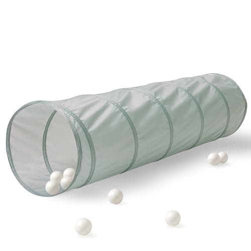 3 Sprouts Kids Play Tunnel Pop Up Collapsible Tunnels with Recycled Fabric Fun Crawling Tunnel for Toddler Baby Children to Crawl Through Gross Motor Toy for Indoor Play Green