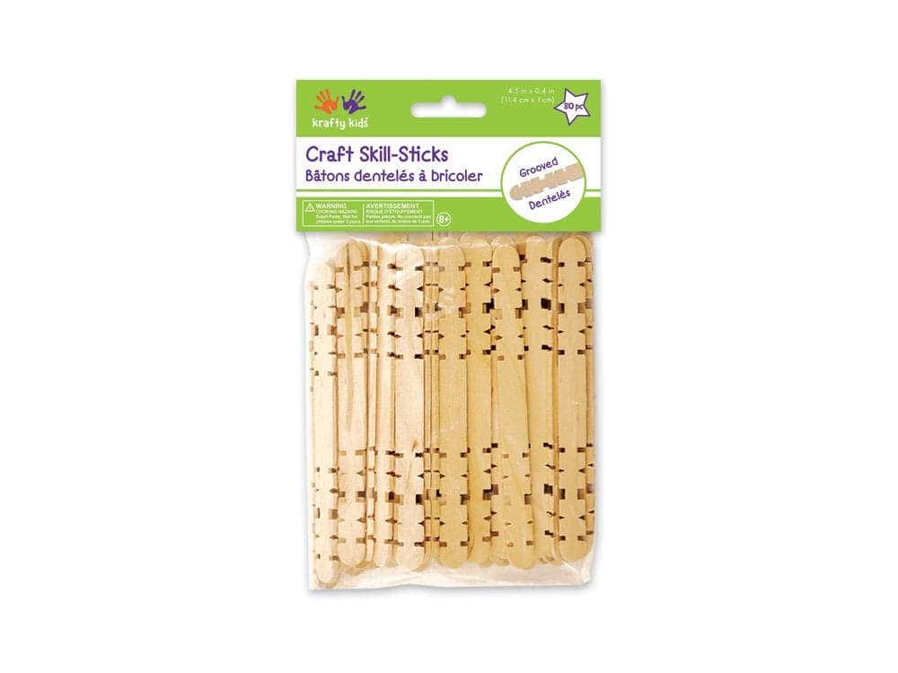 Multicraft Imports Craft Skill SticksNatural 45 80 Pcs