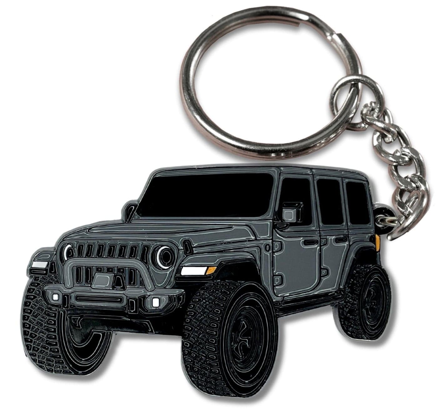 FOUR WHEEL BEAST Jeep Wrangler Keychain - Officially Licensed Jeep Rubicon Accessories JL Key Chain JKU 2024 2023 (Granite)