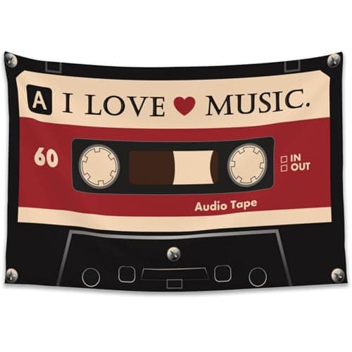 Pecfamly Grunge Y2K 2000s Downtown Girl Alt Scene Emo Dark Red and Black Music Tapestry Posters Indie 90s 80s Room Bedroom Wall Decor for Teen Girls (59" x 39")