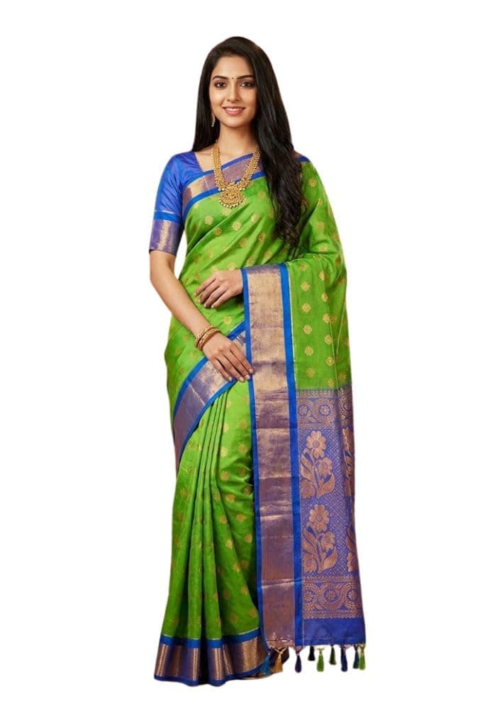 VFCollections - Kuppadam Pattu Saree With Blouse For Women (VFC130-121)