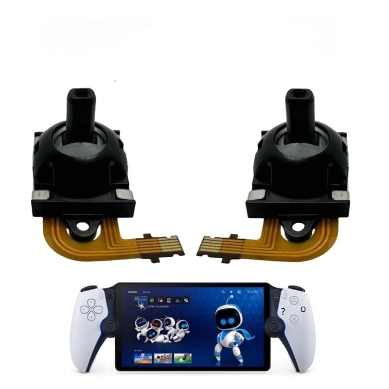 TGDPLUE 2-Pack Replacement Joysticks Compatible with PlayStation Portal,Analog Thumb Stick Repair Hall Effect Joystick for PS5 Portal (Left and Right, Black)